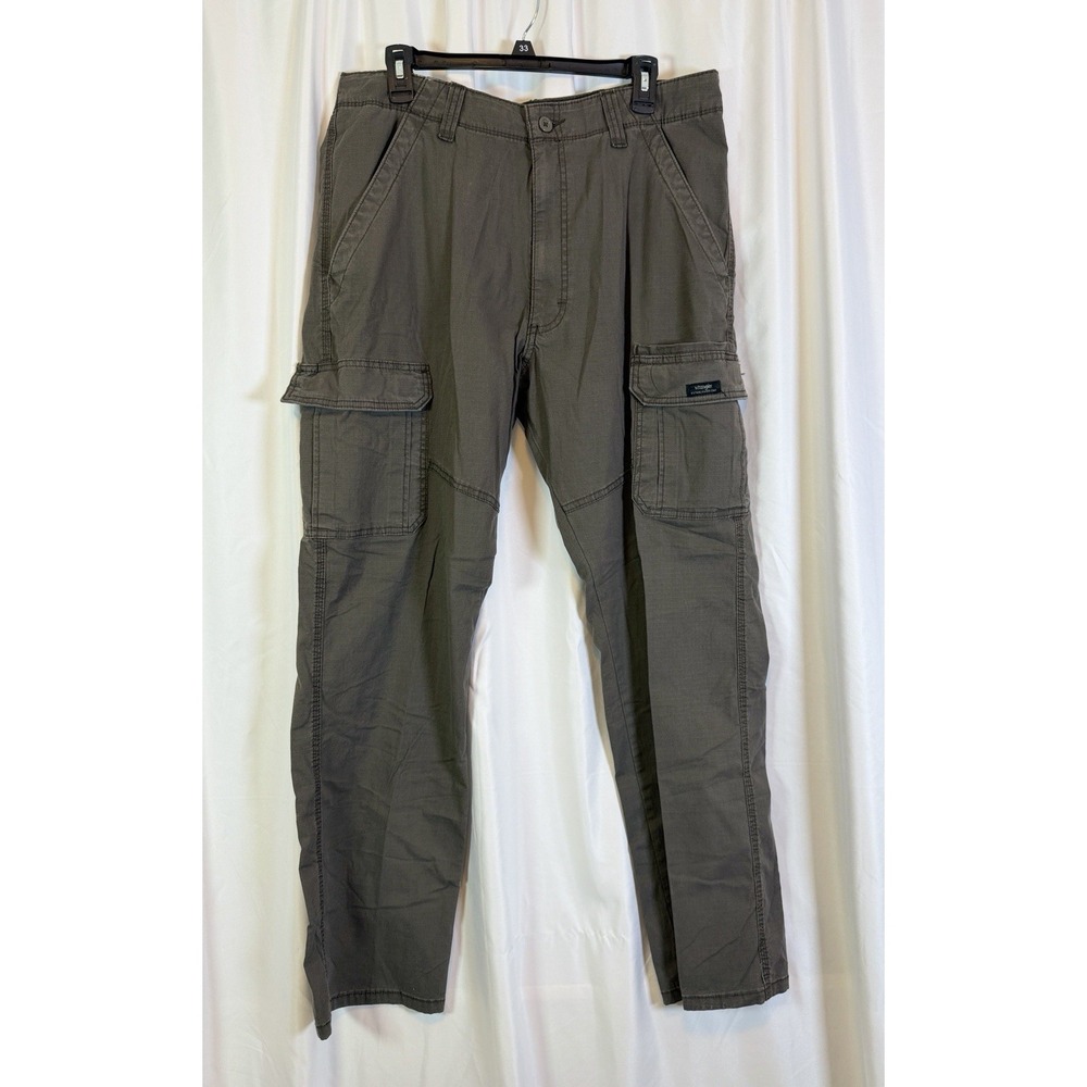 NWT Men's Wrangler Five Star Relaxed Fit Flex Cargo Pants 36x32 Gray